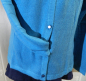 Preview: Damen V-Ausschnitt Pashmina Jacke blaugrün -HWPC004